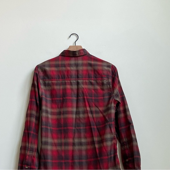 Mountain Hardwear Shirt Mens Spalding Red Plaid Button Down Long Sleeve Gorpcore - Picture 14 of 15